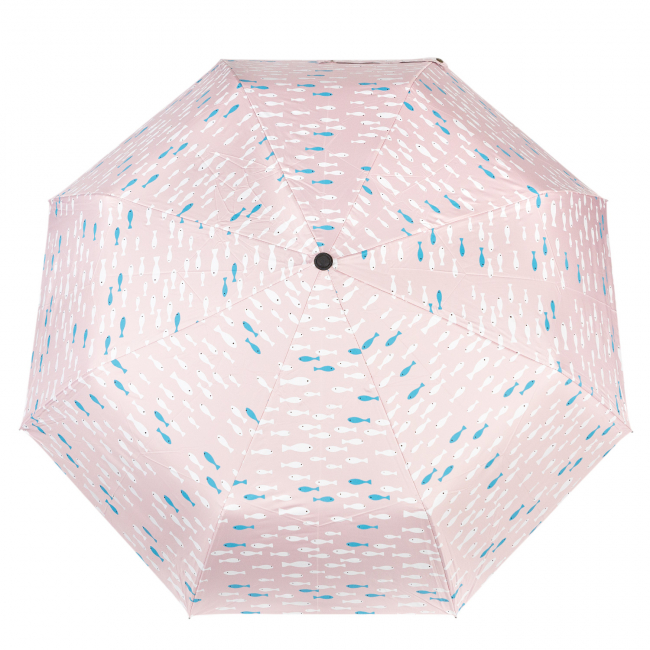 Зонт складной "Рыбки" (розовый)