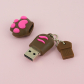 USB-флешка "Лапа" (коричневая)