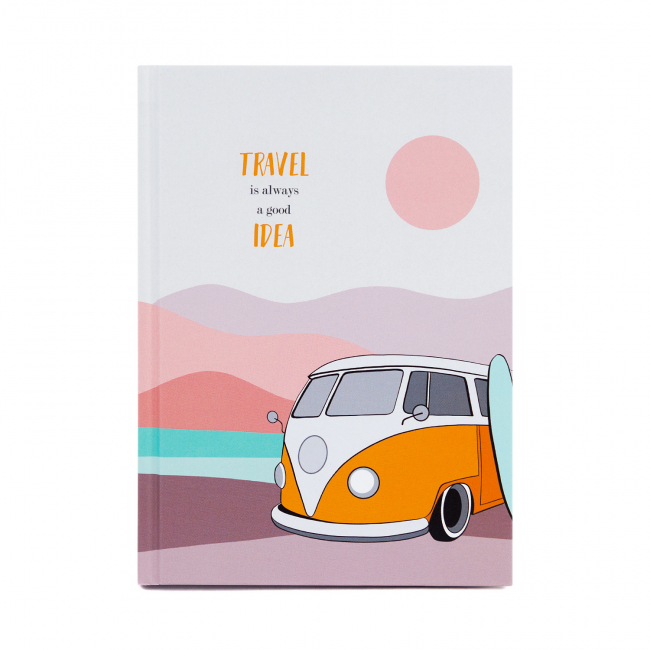 Ежедневник "Travel" Розово-оранжевый