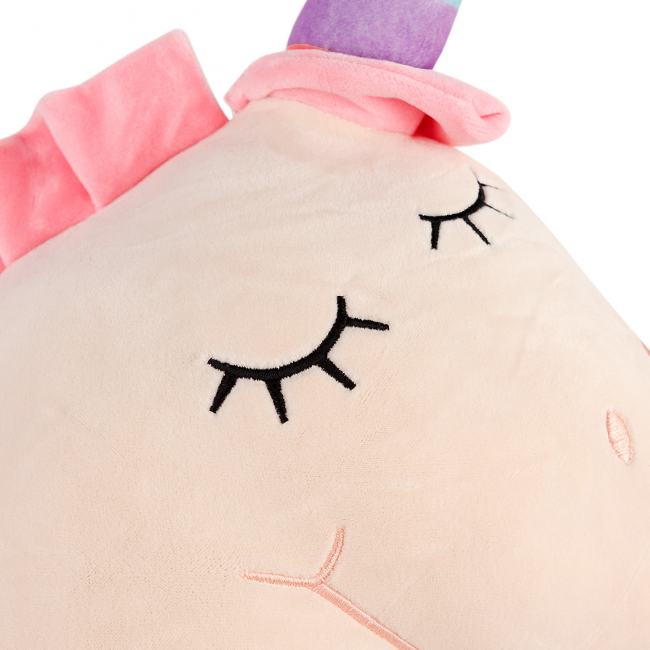 Игрушка-подушка "Единорог с сердечком" (розовый) 50см