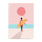Обложка для паспорта "Девушка и сёрф"