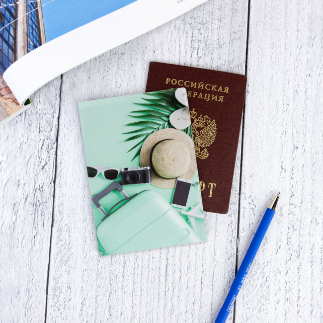 Обложка для паспорта "Green travel"