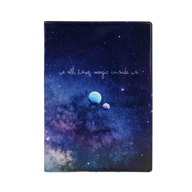 Обложка для паспорта "Космос" синий