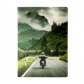 Обложка на автодокументы "Мотоцикл в горах"