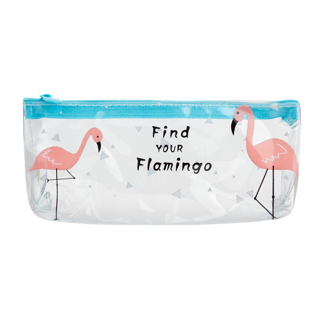 Пенал "Фламинго на голубом"