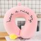 Подушка для путешествий "Have a nice trip" (розовая), Memory Foam