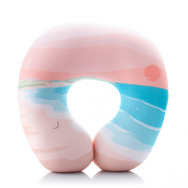 Подушка для путешествий "Море" (розово-голубая)