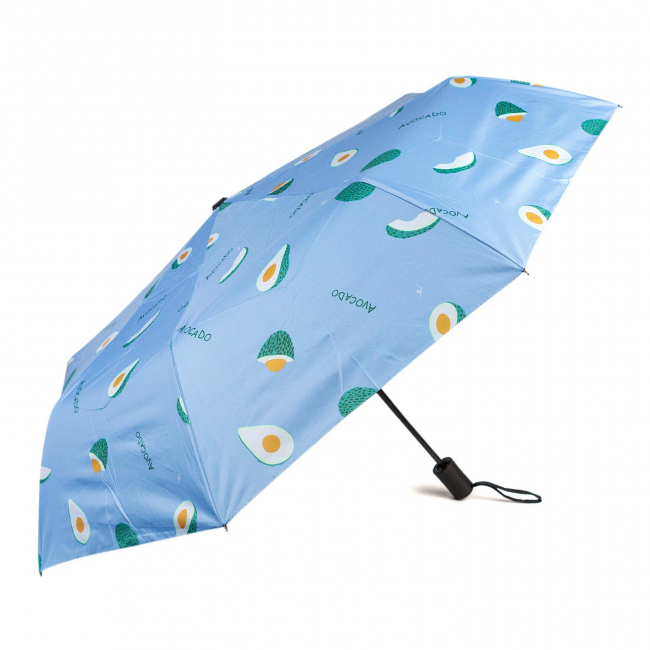 Зонт складной автомат "Авокадо" (голубой)