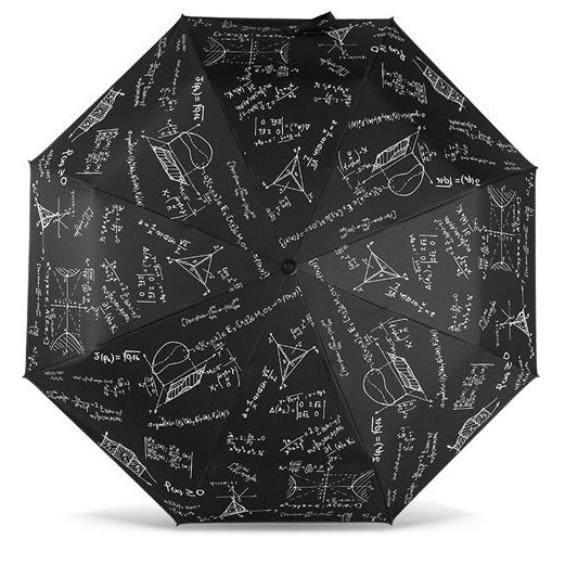 Зонт складной "Формулы" (черный)