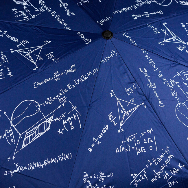 Зонт складной "Формулы" (синий)