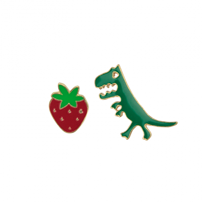 Набор значков "Dino & strawberry"