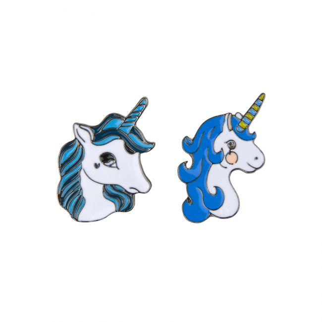 Набор значков "Unicorns blue"